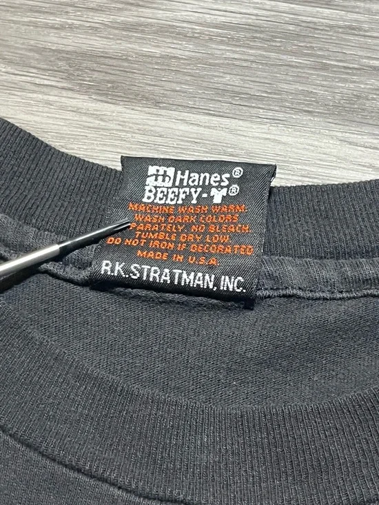 1992 Harley Davidson R.K. Stratman Inc double-sided eagle graphic made in USA T - Picture 6 of 12